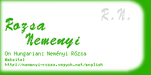 rozsa nemenyi business card